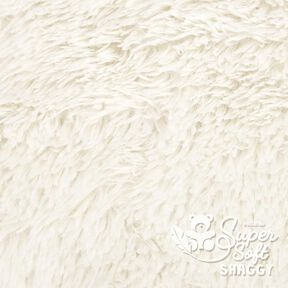 Felpa peluda SHAGGY [1 M X 0,75 M | Flor: 20 MM] - blanco natural | Kullaloo, 