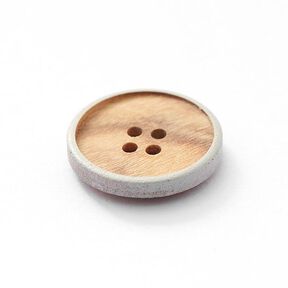 Botón de madera 4 agujeros – beige/gris, 