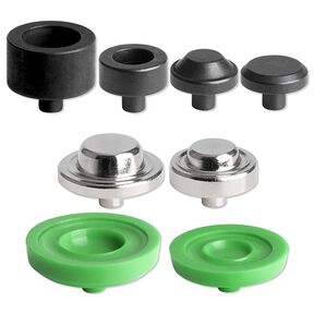 Conjunto de herramientas ojales [8 piezas | Ø11+14mm] | Prym – plateado metálica/verde oscuro, 