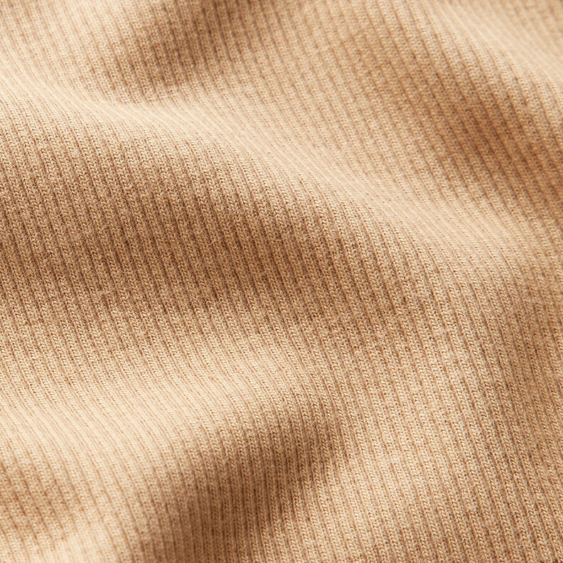 Textura fina Tela de jersey de algodón – beige,  image number 2