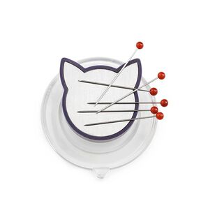 Imán para agujas con forma de gato [ Medidas: 45 x 45 x 25 mm ] | Prym – blanco, 