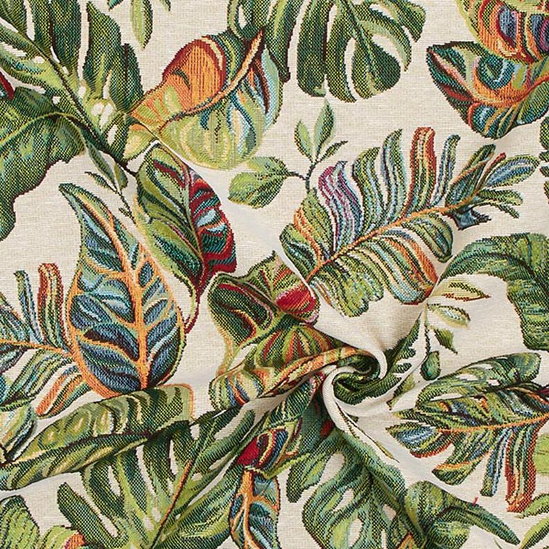 Jacquard tapiz Palmera Monstera – verde/rojo,  image number 3