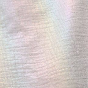 Muselina/doble arruga Brillo Estampado de lámina – blanco, 