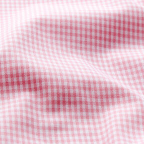 Tela de algodón Cuadros vichy 0,2 cm – rosa/blanco, 