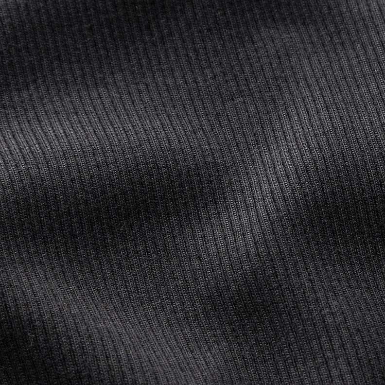 Textura fina Tela de jersey de algodón – negro,  image number 2