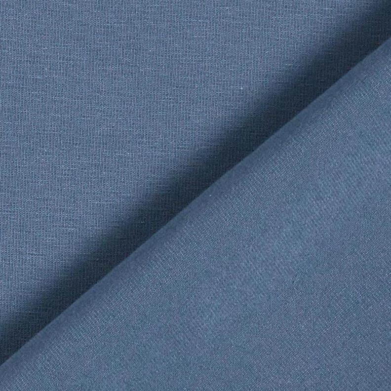 Tela de jersey de algodón Uni mediano – azul vaquero,  image number 5