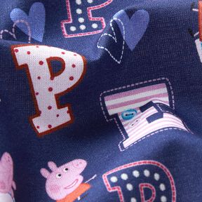 Popelina de algodón Letras de Peppa Pig Telas con licencia | ABC Ltd – índigo, 