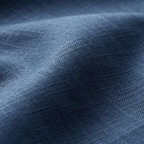 Tejido de lino con mezcla de ramio mediano – azul vaquero, 