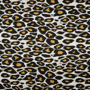 Tela de jersey de viscosa Grandes manchas de leopardo – gris claro/amarillo curry, 
