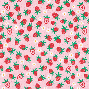 Tela de jersey de algodón Fresas dulces | PETIT CITRON – rosa, 