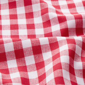 Tela de algodón Cuadros vichy 1 cm – rojo/blanco, 