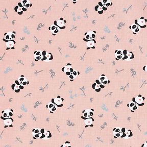 Tela de algodón Cretona panda tierno – rosa, 