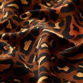 Tela de jersey de viscosa Estampado leopardo – marrón medio/amarillo curry, 