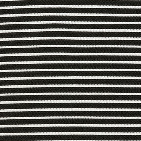Punto jacquard rayas horizontales – negro/blanco, 