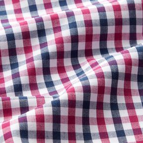 Tela de algodón cuadros vichy bicolor – rosa intenso/azul marino, 