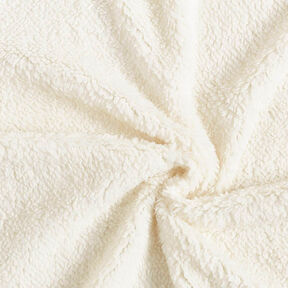 Piel sintética Tela de peluche – blanco lana, 