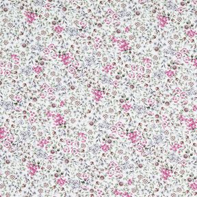 Popelina de algodón Mar de flores Impresión digital – blanco/púrpura, 