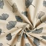 Tela decorativa Panama media Hojas de ginkgo – gris/naturaleza,  thumbnail number 5