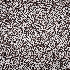 Tela de jersey de viscosa Pequeño estampado de leopardo – chocolate/gris plateado, 
