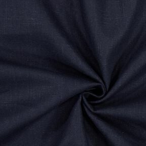 Tejido de lino con mezcla de ramio mediano – azul negro, 