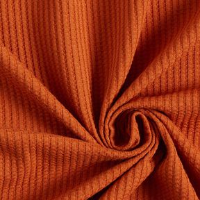 Jersey de algodón con relieves Uni – terracotta, 
