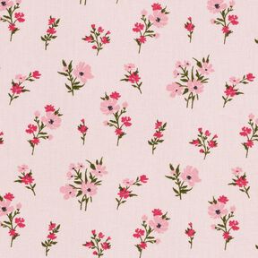 Tela de algodón Cretona Mini flores – rosado/rosa intenso, 