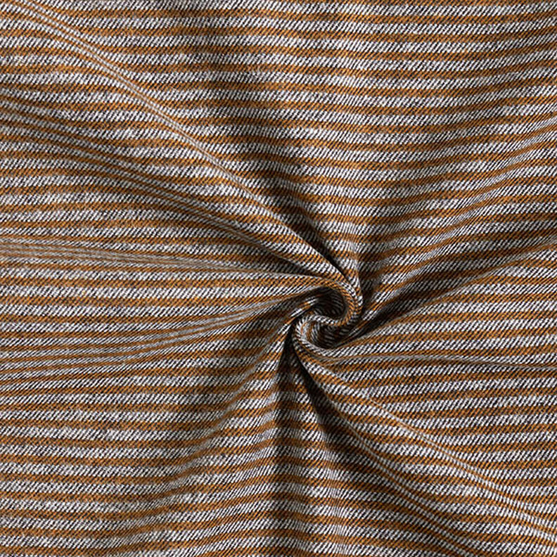 Tela para pantalón a rayas – caramelo/gris,  image number 3