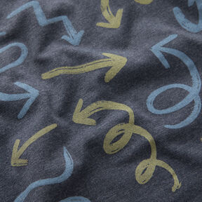 Tela de jersey de algodón Flecha salvajes – azul marino, 