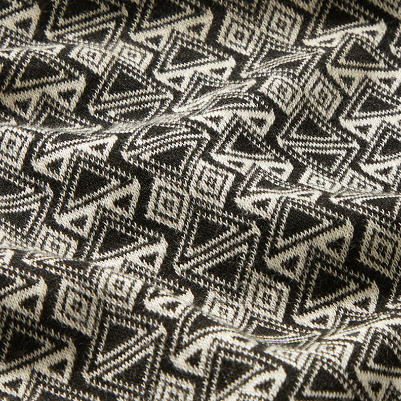 Punto jacquard con triángulos – negro/blanco,  image number 2