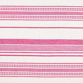 Tela de algodón Rayas bordadas – blanco lana/pink, 