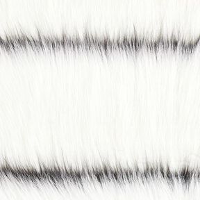 Piel sintética Rayas horizontales – blanco lana/negro, 