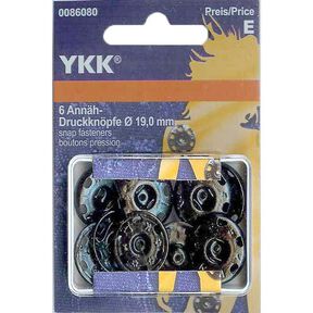 Broche de presión para coser de metal 1 – negro | YKK, 