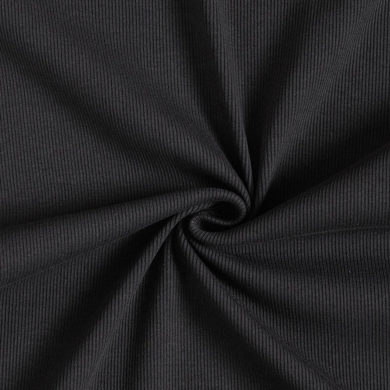 Textura fina Tela de jersey de algodón – negro,  image number 1