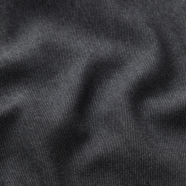 Denim de algodón elástico medio – negro,  image number 2