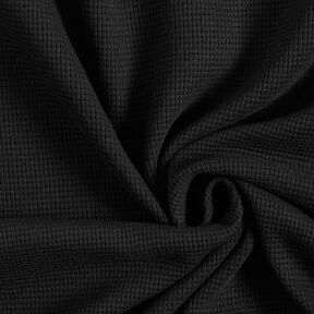 Jersey de algodón tipo gofre mini Uni – negro, 