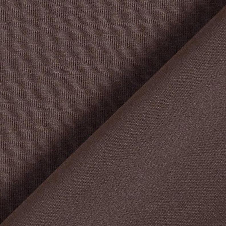 Tela de jersey de algodón Uni mediano – marrón negro,  image number 5