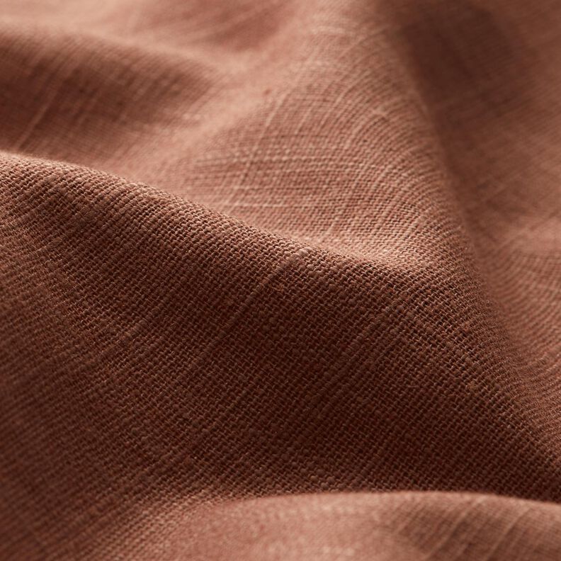 Tejido de lino con mezcla de ramio mediano – marrón,  image number 2