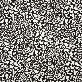 Tela de jersey de viscosa Manchas leopardo abstractas – negro/blanco, 