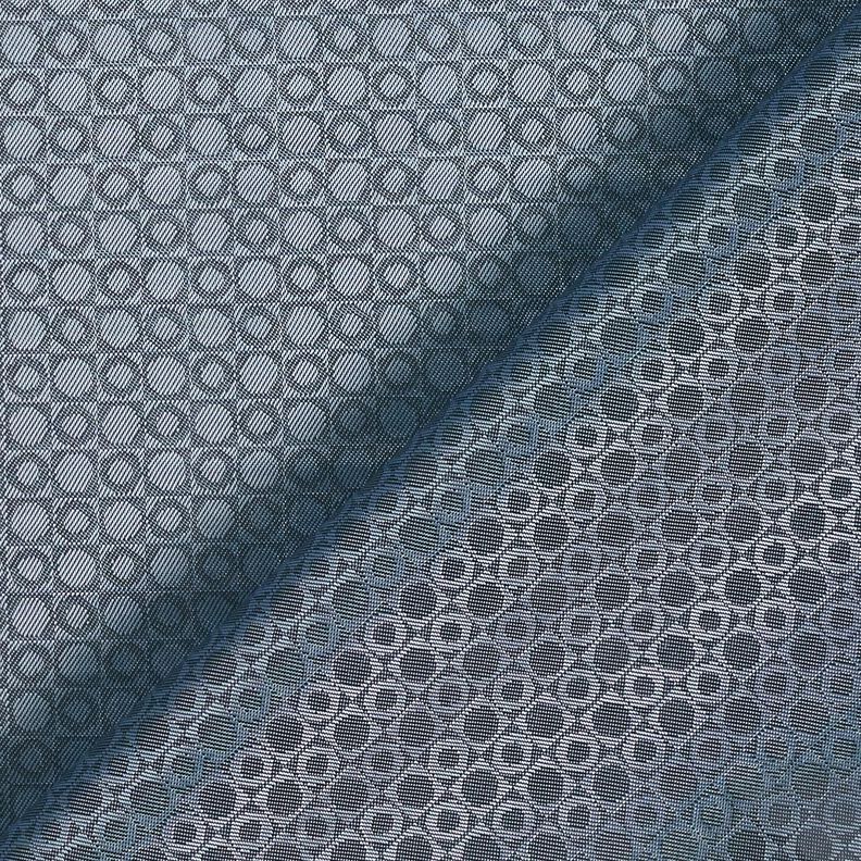 Tela de forro Jacquard Cuadrados y lunares – azul metálico,  image number 3