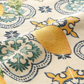 Tela decorativa Tapiz Azulejos con limones – naturaleza/amarillo limón, 