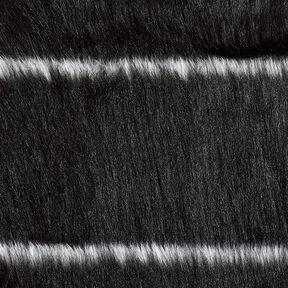 Piel sintética Rayas horizontales – negro/blanco lana, 