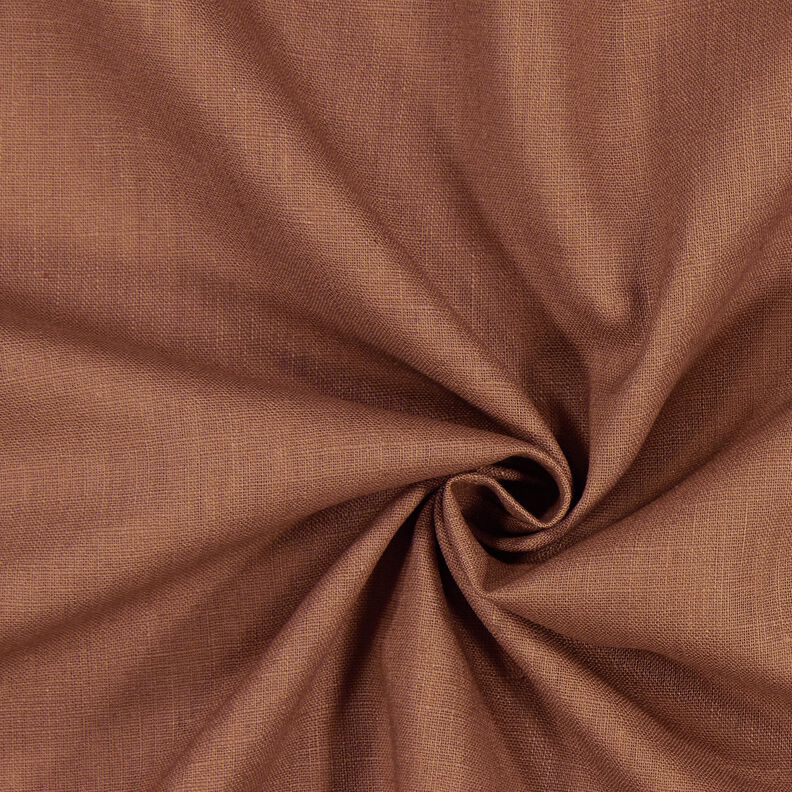 Tejido de lino con mezcla de ramio mediano – marrón,  image number 1