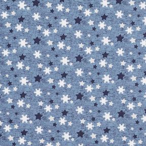 Sudadera Rugosa Copos de nieve y estrellas Impresión digital – azul gris, 
