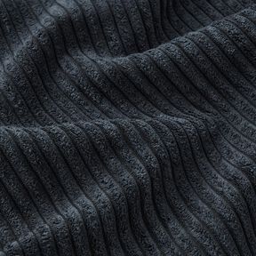 Tela de tapicería Pana ancha – azul negro, 