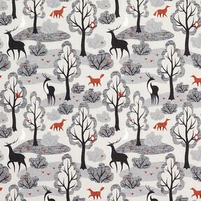 Sudadera Rugosa Animales del bosque abstracto Impresión digital – gris brumoso, 